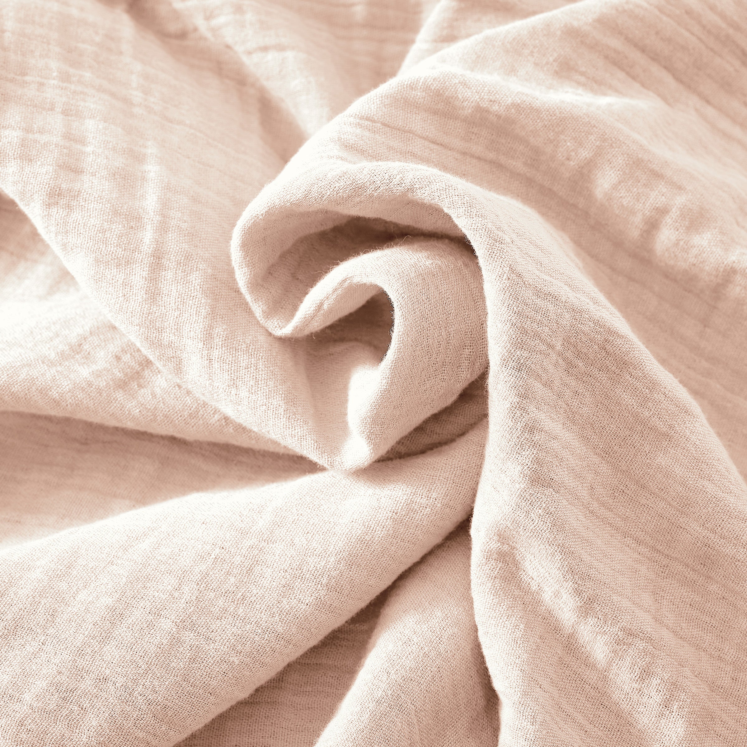 Drap-housse 180 x 200 cm – Double Gaze de Coton 125 g/m² – Gaïa Guimauve - 4