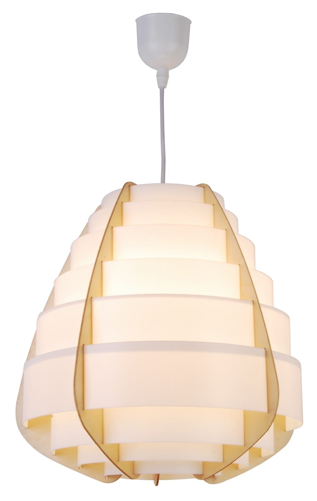 Lampa sufitowa wisząca Nagoja żółto-biała 1xE27x40W wym: 145 x 37 x 37 cm tworzywo sztuczne Candellux