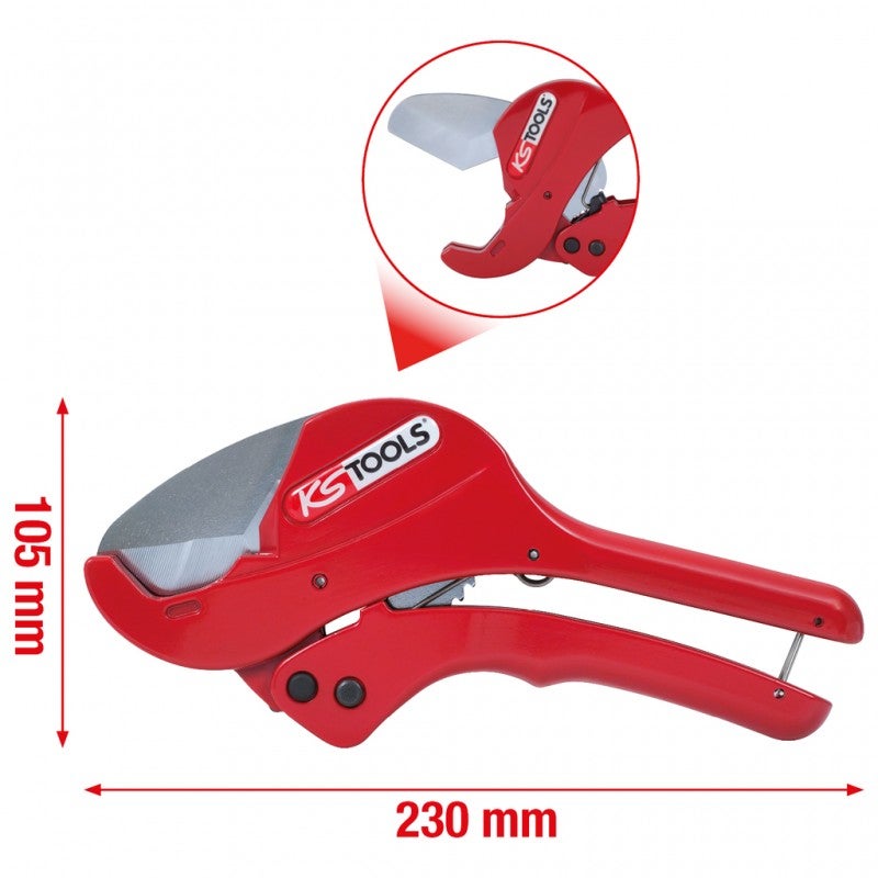 KS Tools 222.1680 Coupe-Tube Plastique 100-168mm - Outil Professionnel