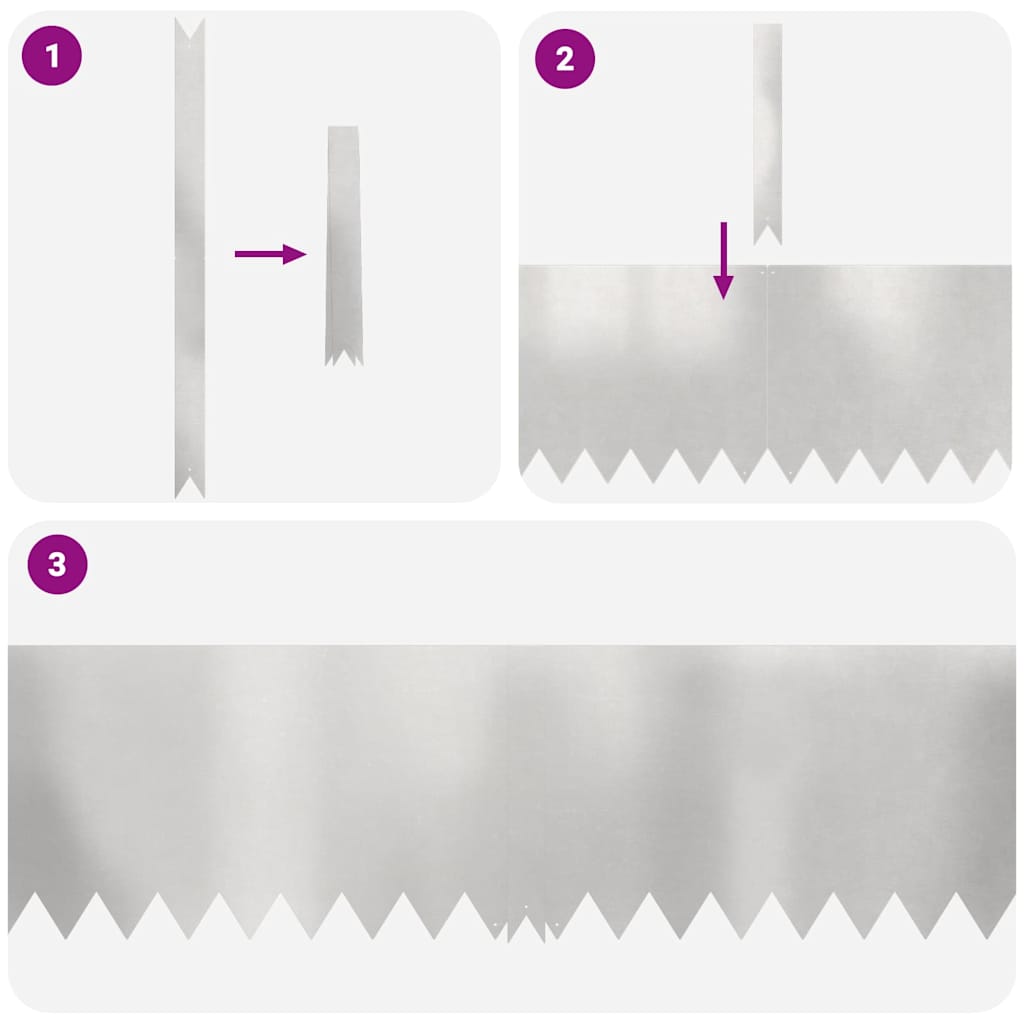 Maison Exclusive - Bordure de Pelouse 10 pcs Argent 100 x 0.05 x 20 cm - 5