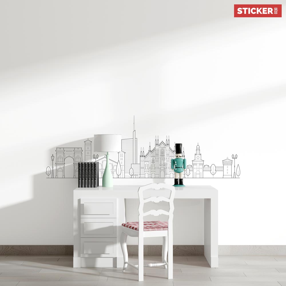 Milan Written Sticker Sticker Milan - XL (Largeur 120cm, Hauteur 39,5cm) | Leroy Merlin