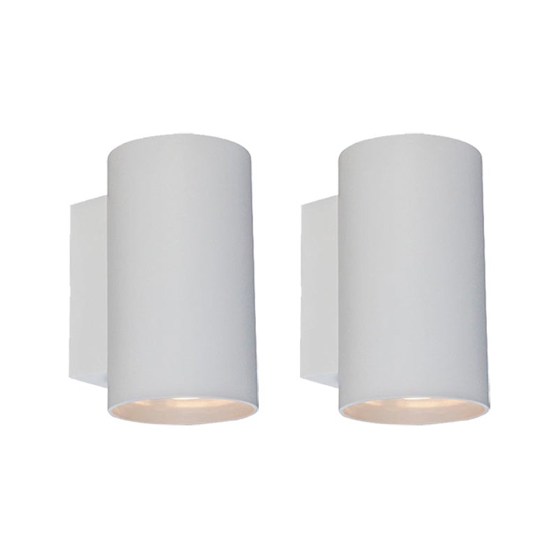 Zestaw 2 nowoczesnych lamp ściennych białych okrągłych 2-światłowych - Sandy