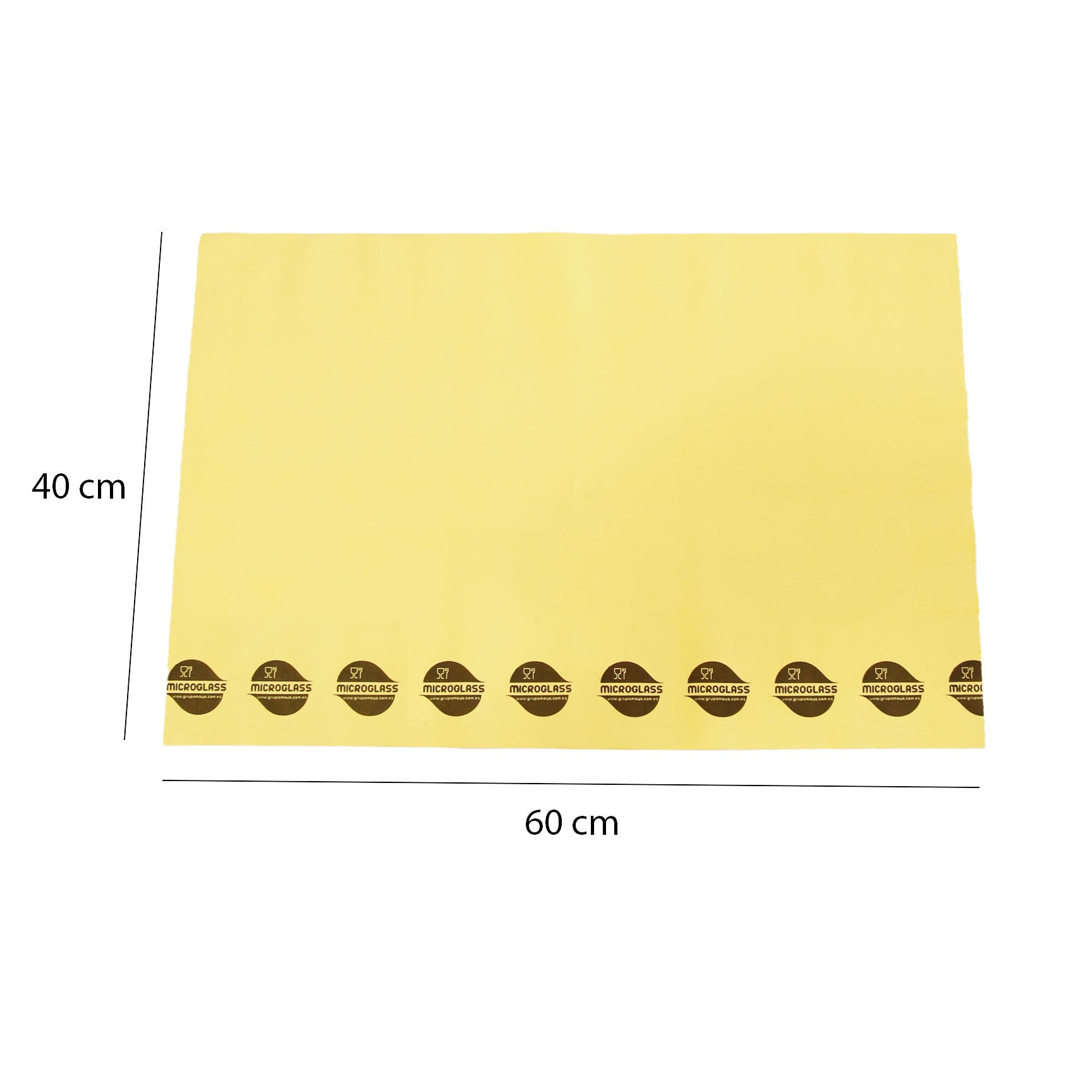 MAYA Bayeta Microglass con Precorte. Para Vajillas y Cristales. No Deja Marcas Muy Absorbente y Secado Rápido. 100% Microfibra. Rollo 6 Uds (Amarillo) - 2
