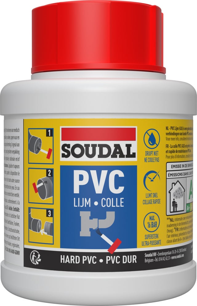 Colle prête à l'emploi pour PVC 250ml - SOUDAL - 100031