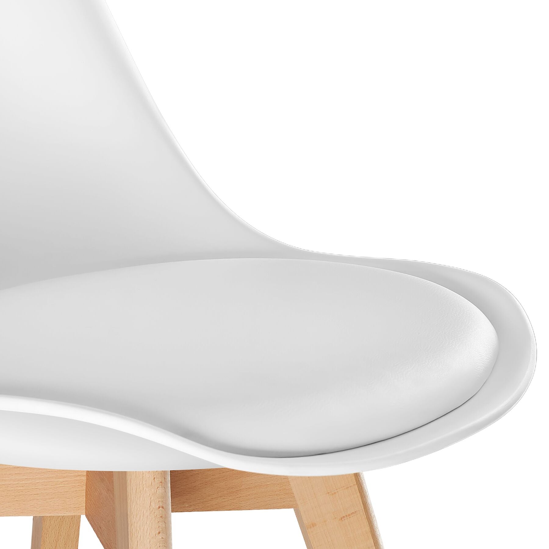 Lot de 4 chaises de salle à manger en polypropylène style scandinave forme ergonomique TECTAKE - 7