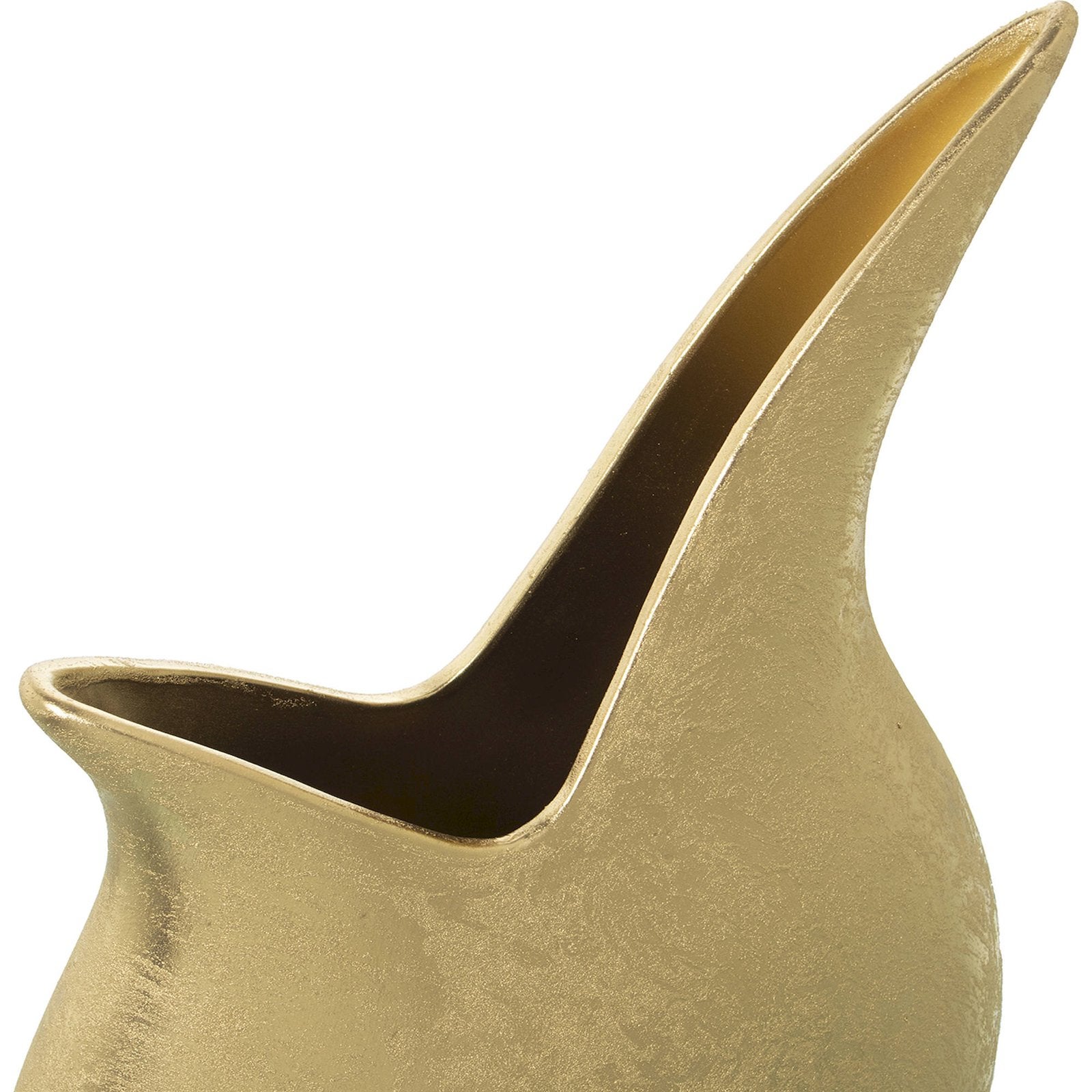 Vase élégance céramique dorée pour intérieur chic 26 x 10 x 35 cm Doré lumineux et texturé - 2