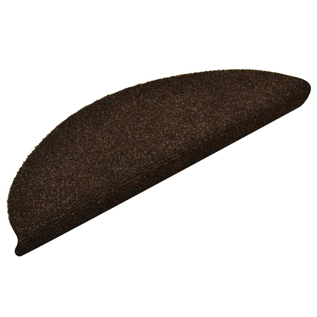 Tapis d'escalier auto-adhésifs 30 pcs marron 56x17x3 cm - 2