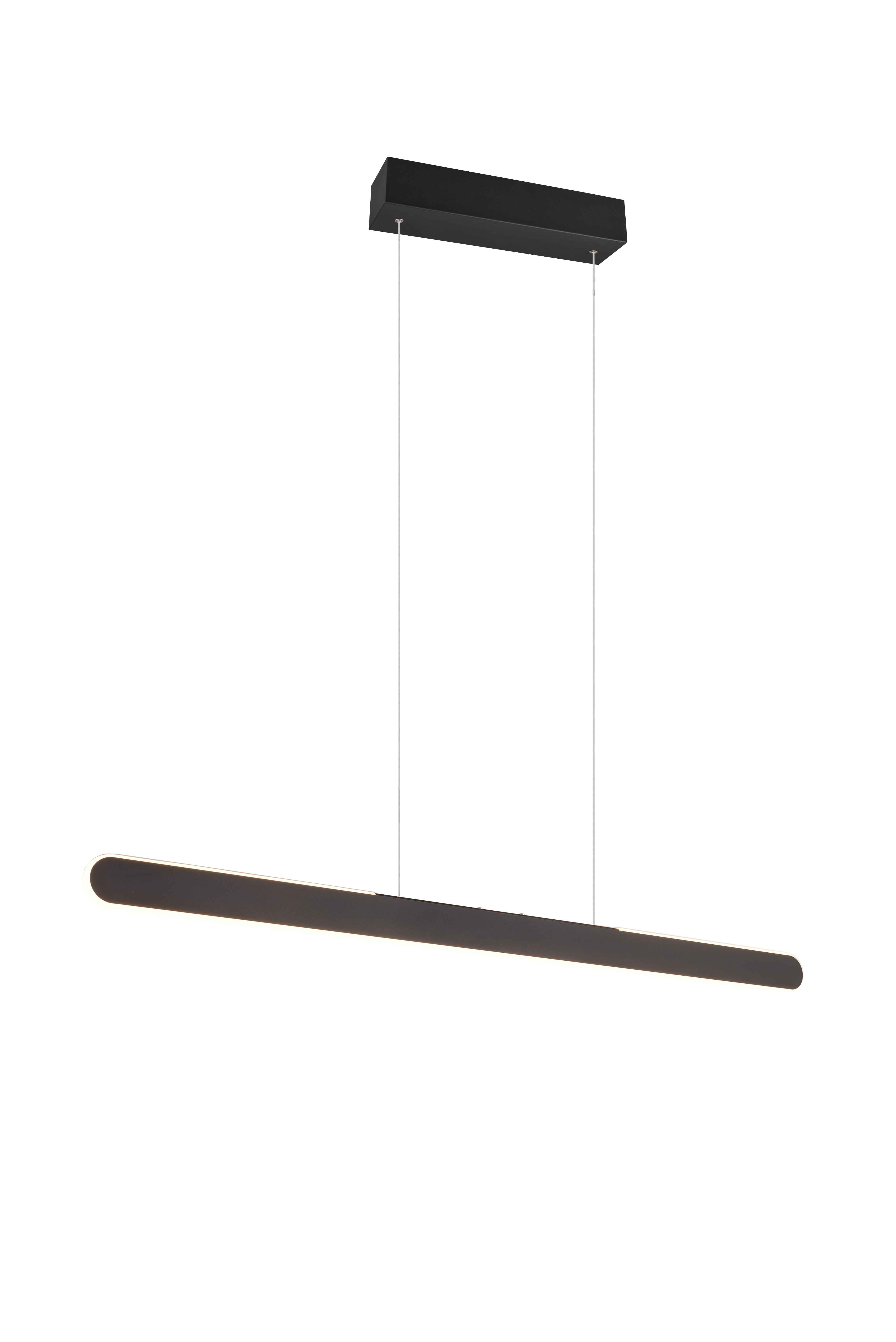Lampa wisząca Helios czarna LED 28W 2700K-6500K 3300lm nowoczesna wym: 150 x 100 x 8,5 cm metal Trio