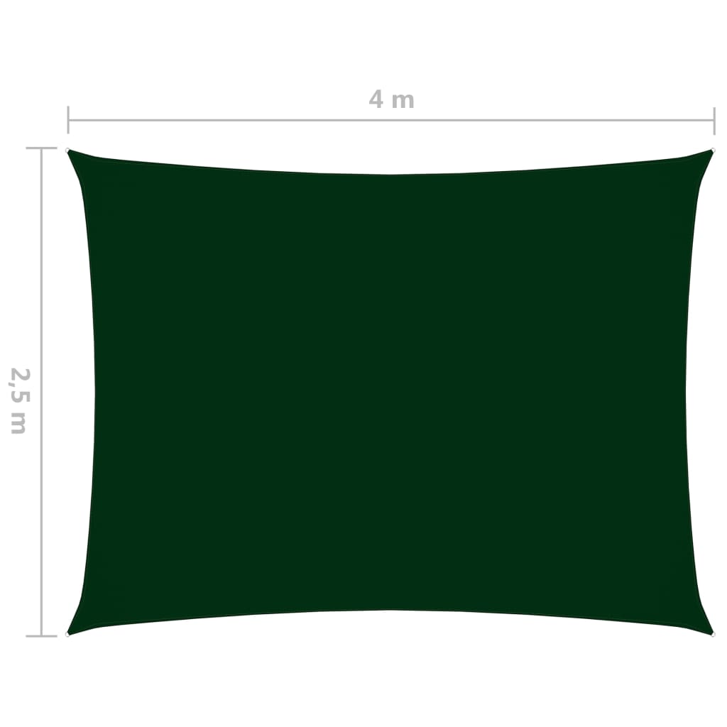 Vela parasole in tessuto oxford rettangolare 2,5 x 4 m verde scuro 02_0009573 - 6