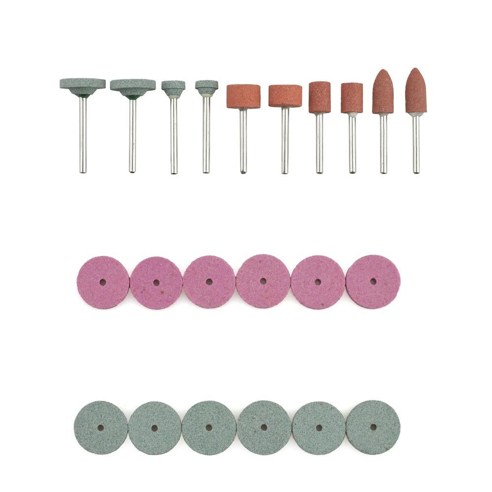 Mini outil rotatif 147 pièces – Kit multifonction haute vitesse pour ponçage, polissage, perçage, gravure bois métal avec disques, brosses et embouts - 3