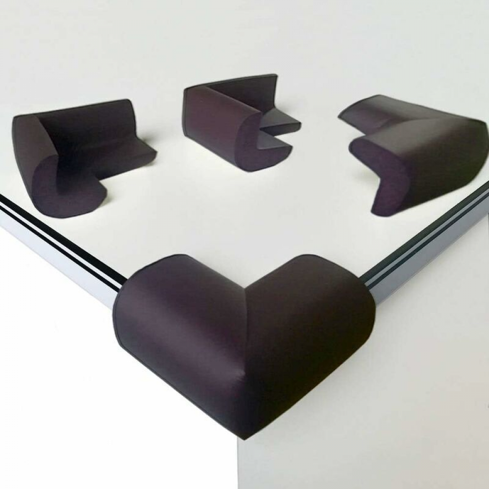 4 Protezioni Angolari In Plastica Nera Per Mobili, Incasso Da 10x75mm, Uxcell, Per Tavoli E Scrivanie