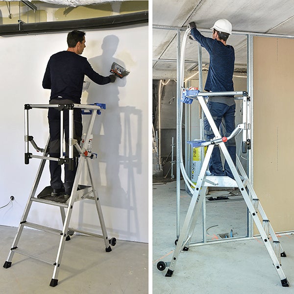 Escabeau PIRL - Garde-corps articulé - Hauteur max de travail 3,20m - PIRLF5-P - 4