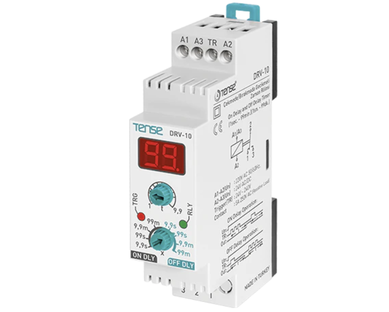 SERDAS Timer di ritardo di accensione relè temporizzato 0-60 minuti installazione a pannello con base presa AH2-Y AC 220V (60S