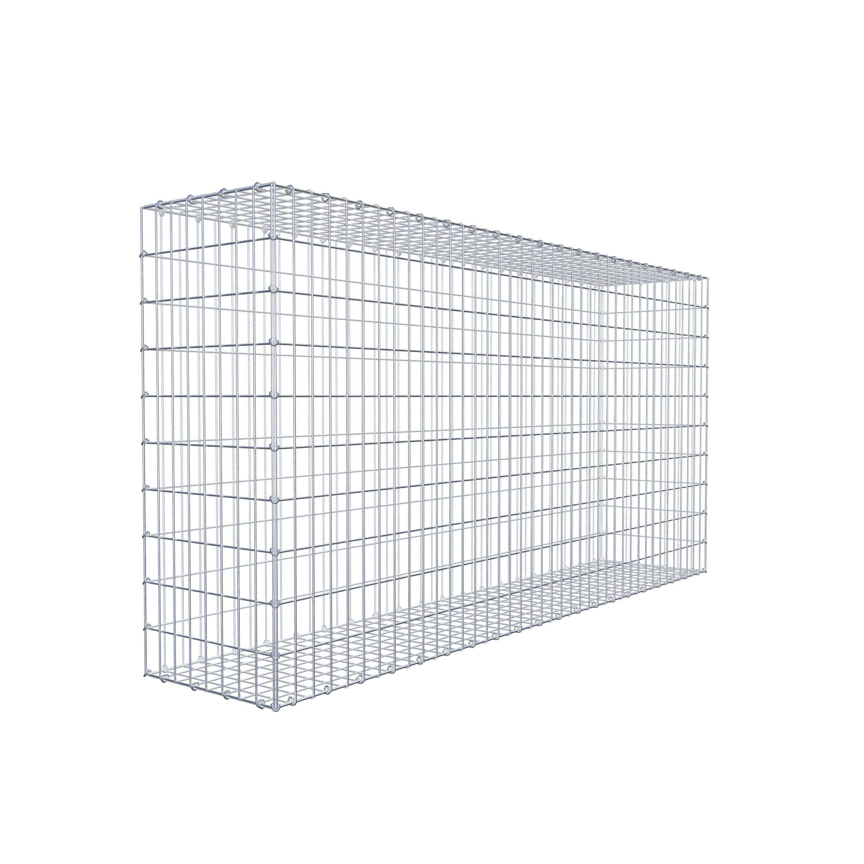 Gavión de acero galvanizado 200x100x40cm (LxAxP), malla 5 x 10cm, Anillo en C, jaula metálica para muro o jardín - 9
