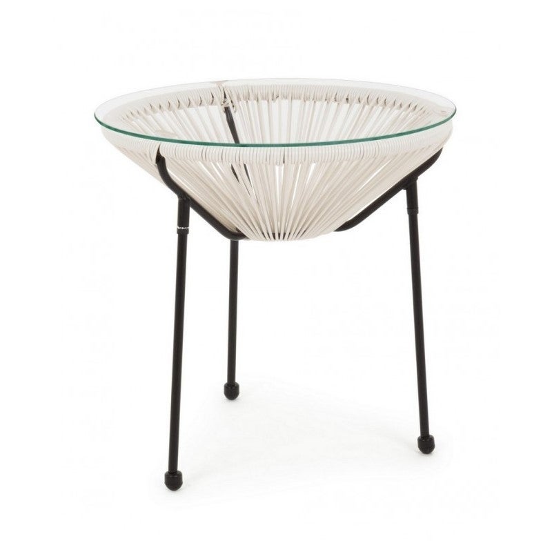 Table ronde d'extérieur Ø50cm en corde tressée Bizzotto Parker - 5