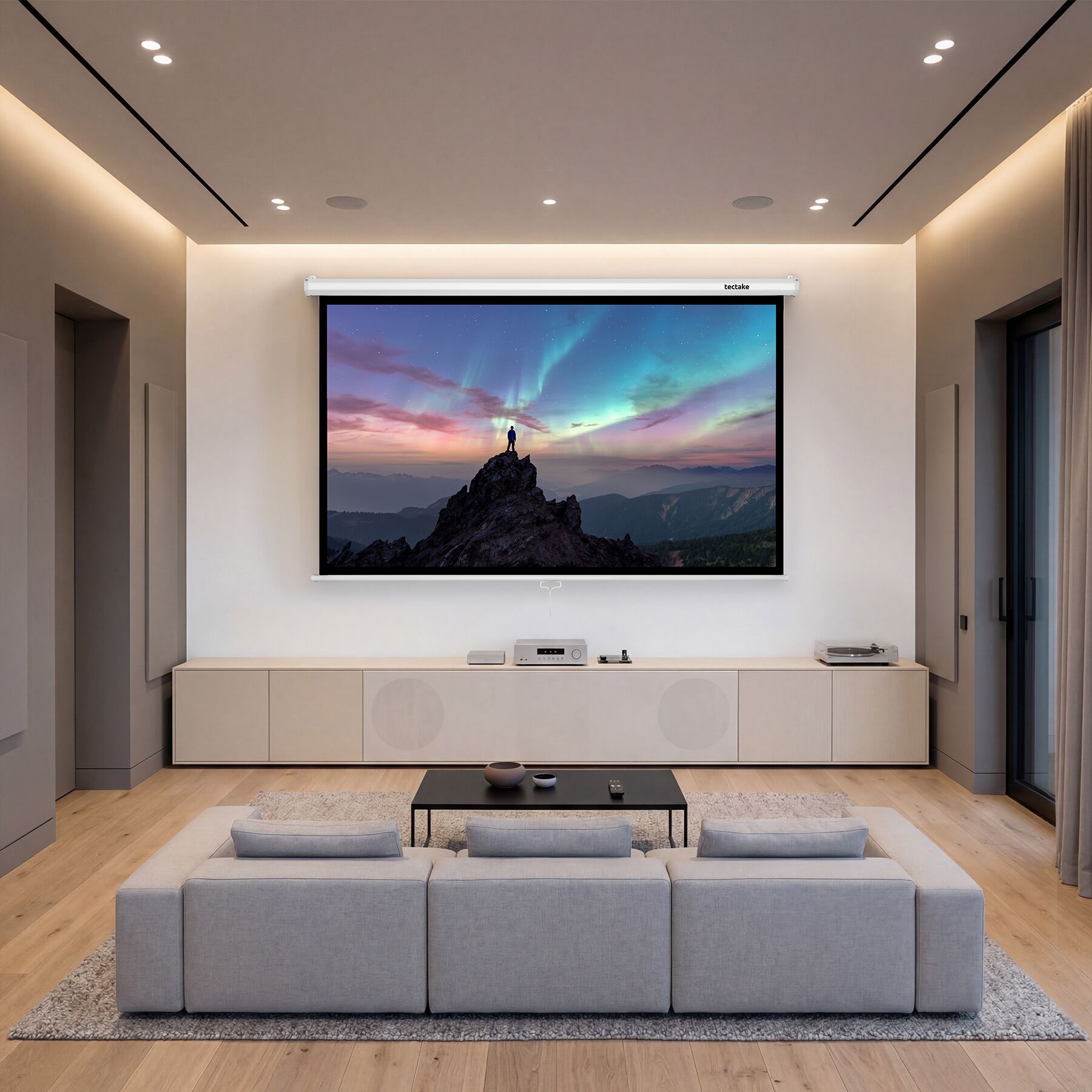 Schermo Per Proiettore 72 Pollici 16:9 – Pieghevole In Spandex, Per Home Theater E Eventi - 2