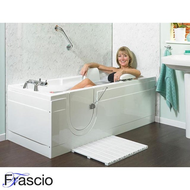 Baignoire avec porte et siège Modèle 17 Mesures 170 x 70 cm Version droite avec hydromassage - FRASCIO