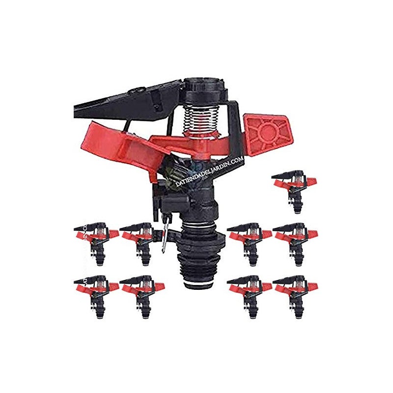 Lot de 3 Arroseur Hunter SRM04 1/2'', arroseur turbine d'arrosage, portée 4,9 à 14 m, angle réglable