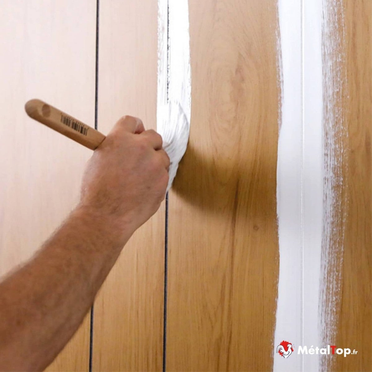 Peinture Lambris - Blanc pur - RAL 9010 - 1 L - Métaltop - 3