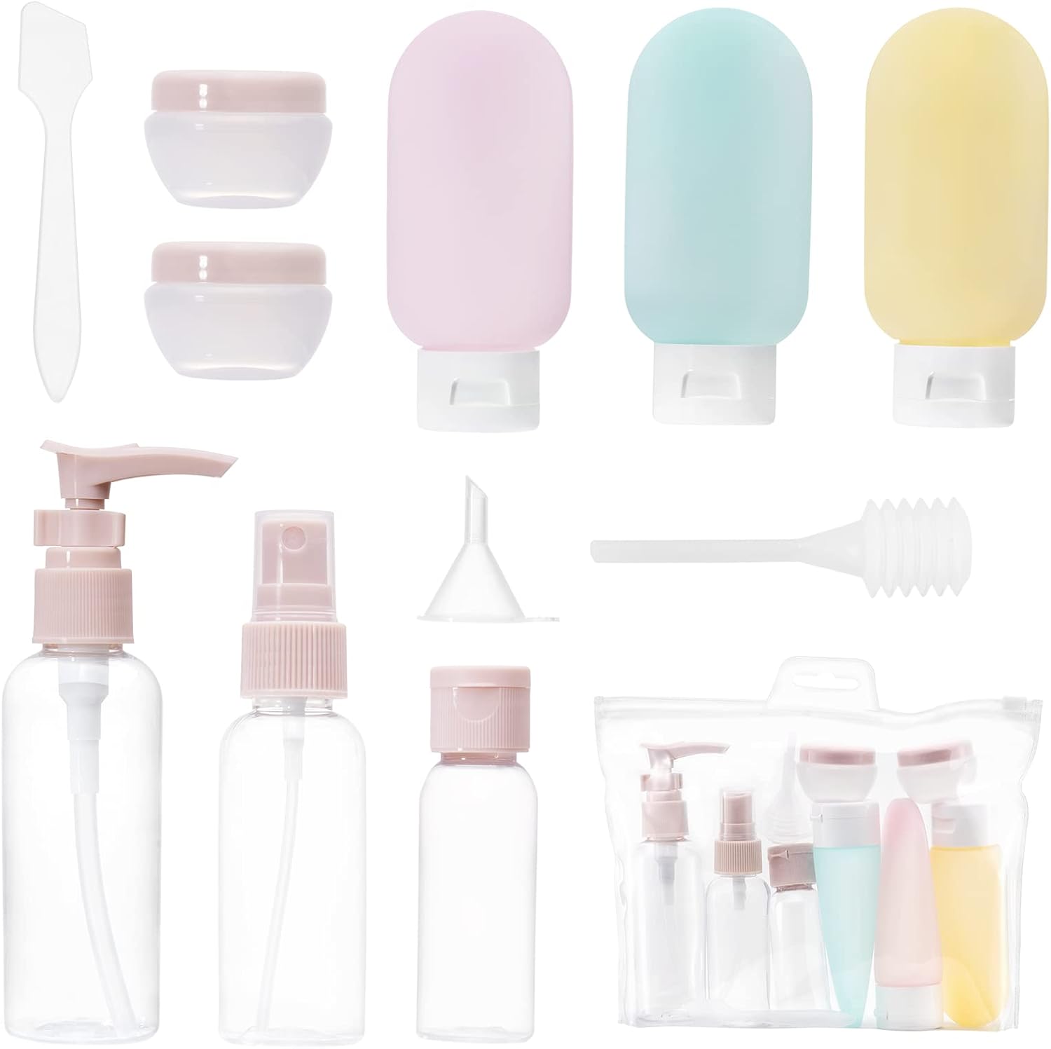 Bouteilles De Voyage à Remplir 100 Ml - Bouteilles En Plastique Pour Liquides Conteneur De Format Voyage Bagage A Main Cosmetiques Shampoing Lotion