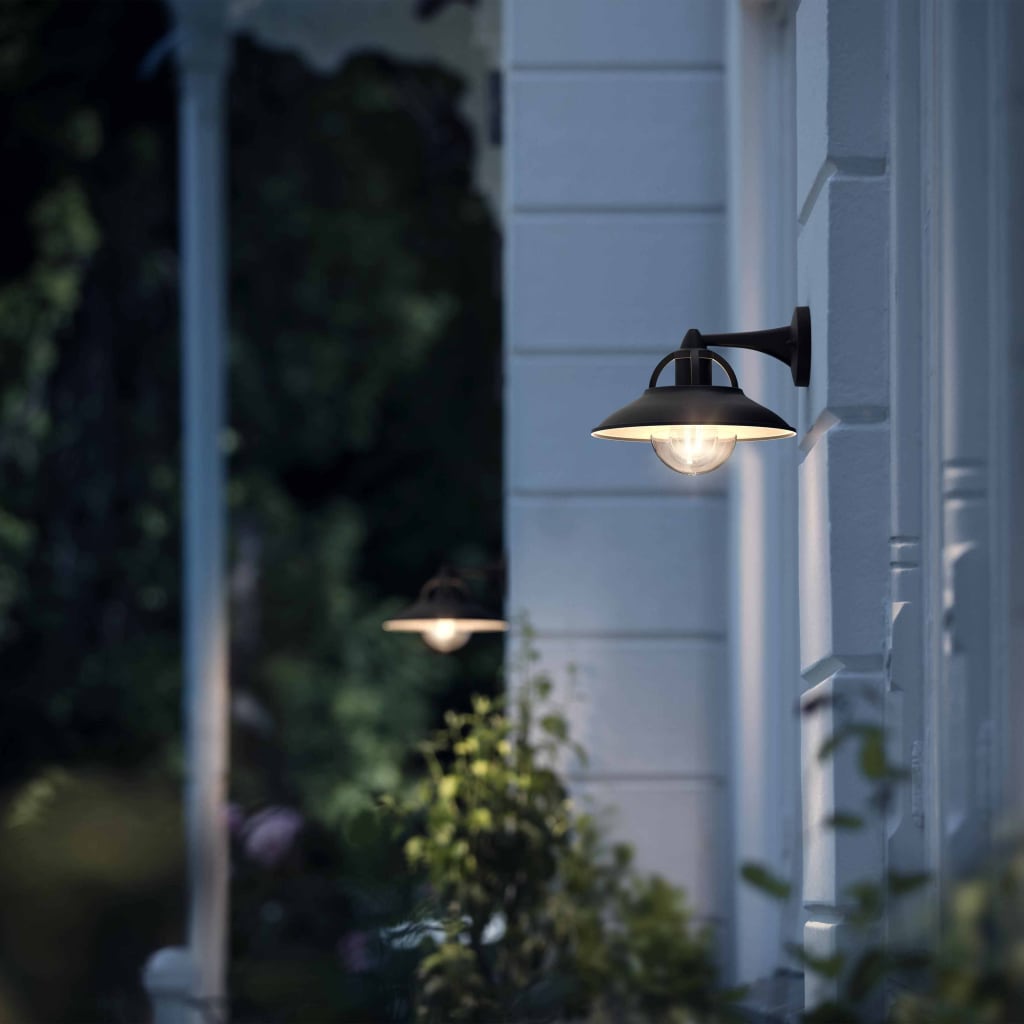 Kinkiet Ogrodowy Lampa Elewacyjna Zewnętrzna Latarnia E27 IP44 Czarna Philips