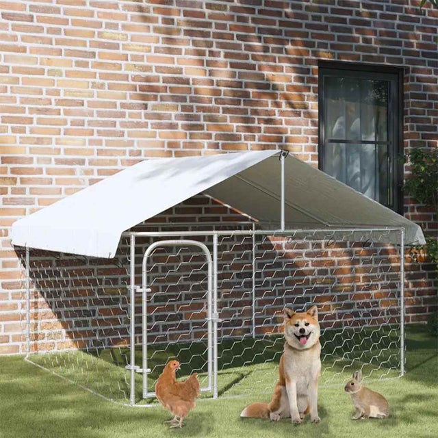 Canil de exterior com telhado 200x200x150 cm vidaXL