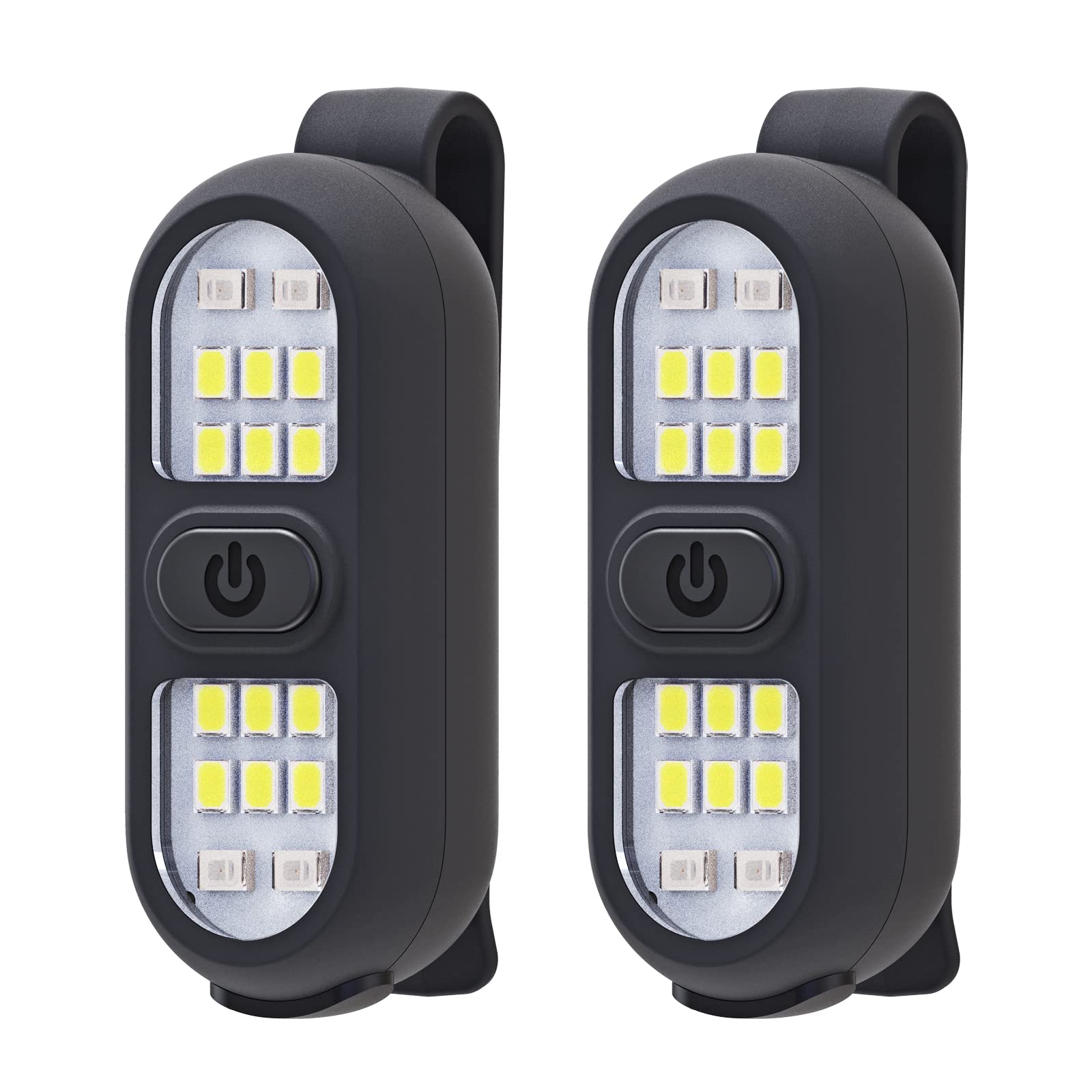 Lot De 2 Lampes Clignotantes LED USB Rechargeables - Sécurité Cartable, Poussette, Animaux Et Course Nocturne