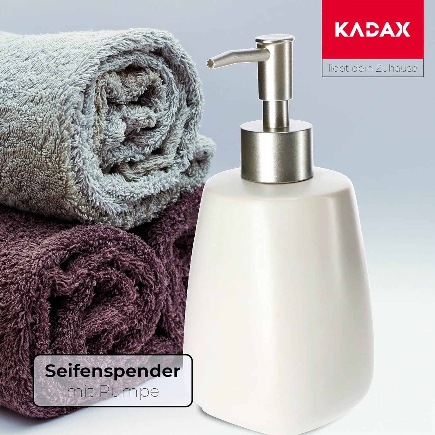 Distributore di sapone con pompa, distributore di sapone in emulsione ceramica, finitura opaca, distributore di sapone liquido, distributore di sapon - 2