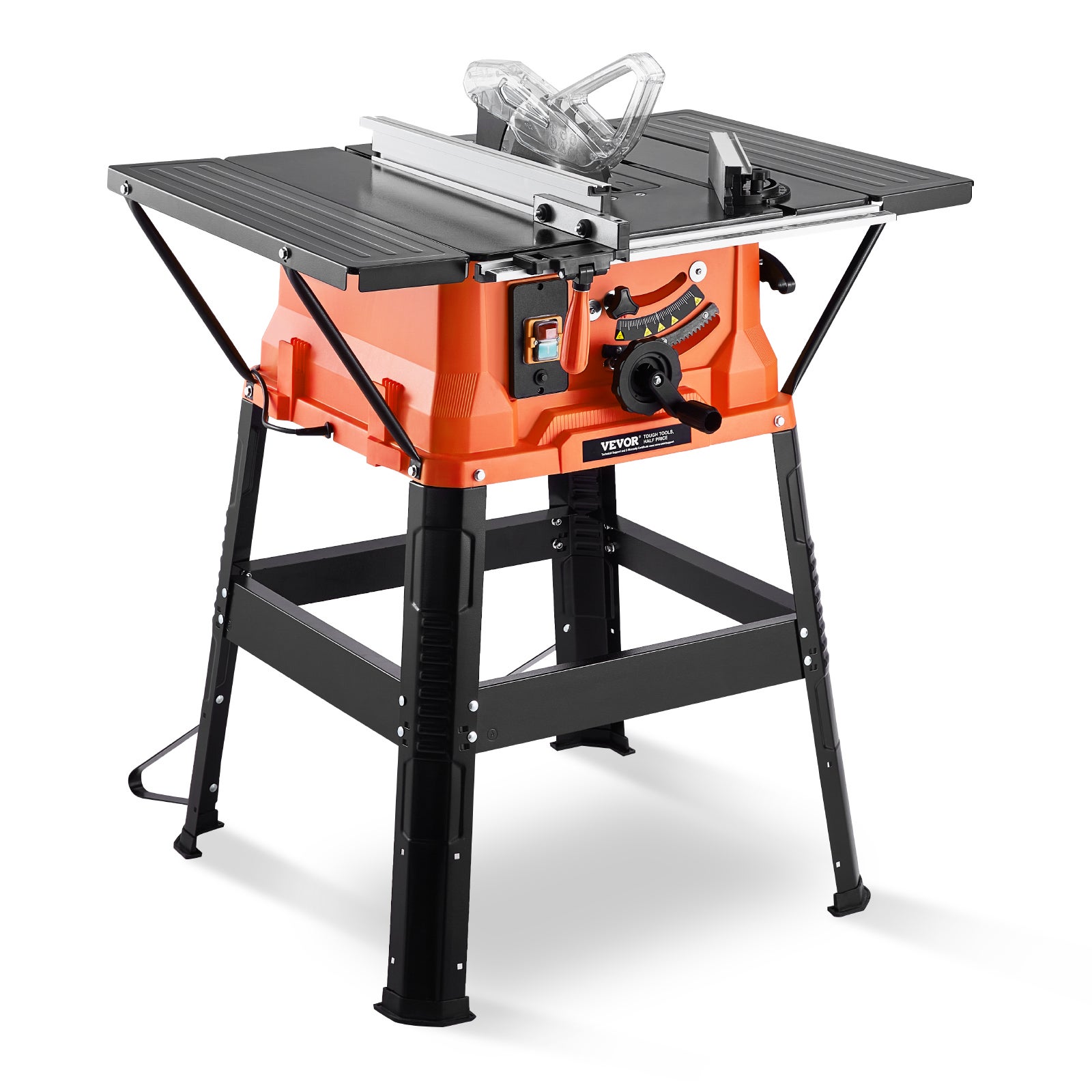 Fierăstrău circular VEVOR de masă,254 mm, fierăstrău de masă portabil de 1800 W, capacitate de tăiere 200 mm, 4800 rpm, lamă cu 24 de dinți