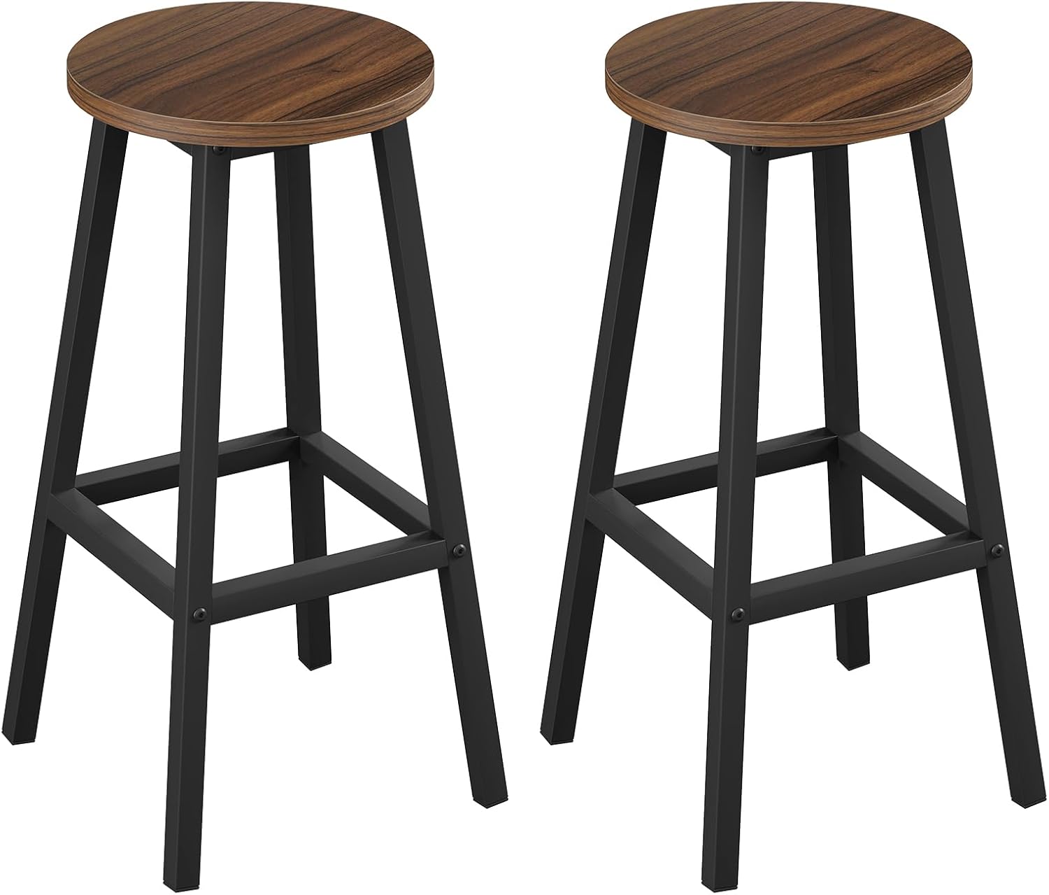 Tabouret Rond Lot de 2 Tabourets de Bar Klihome - Siège Rond en Bois d'Ingénierie ...
