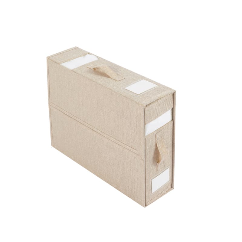 Organizer per lenzuola, organizer per biancheria da letto, organizer per armadio, pieghevole, con 2 finestre visive, organizer per lenzuola, vestiti, coperte Organizer per lenzuola, organizer per biancheria da letto, organizer per armadio, pieghevole, con 2 finestre visive, organizer per lenzuola, vestiti, coperte
