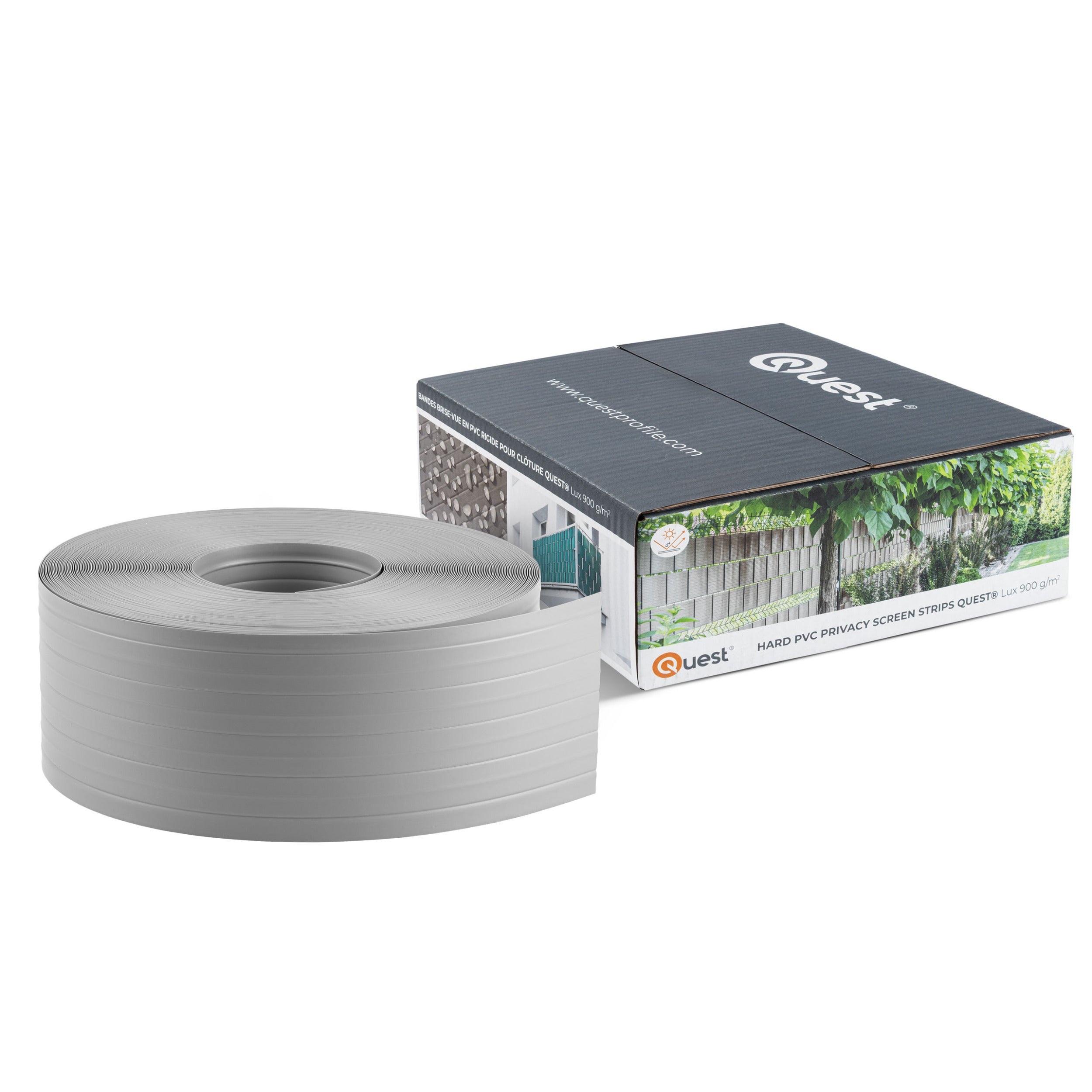 Taśma ogrodzeniowa PVC 10 cm x 52 m - ochrona wizualna na ogród, balkon, taras, odporna na UV, szary