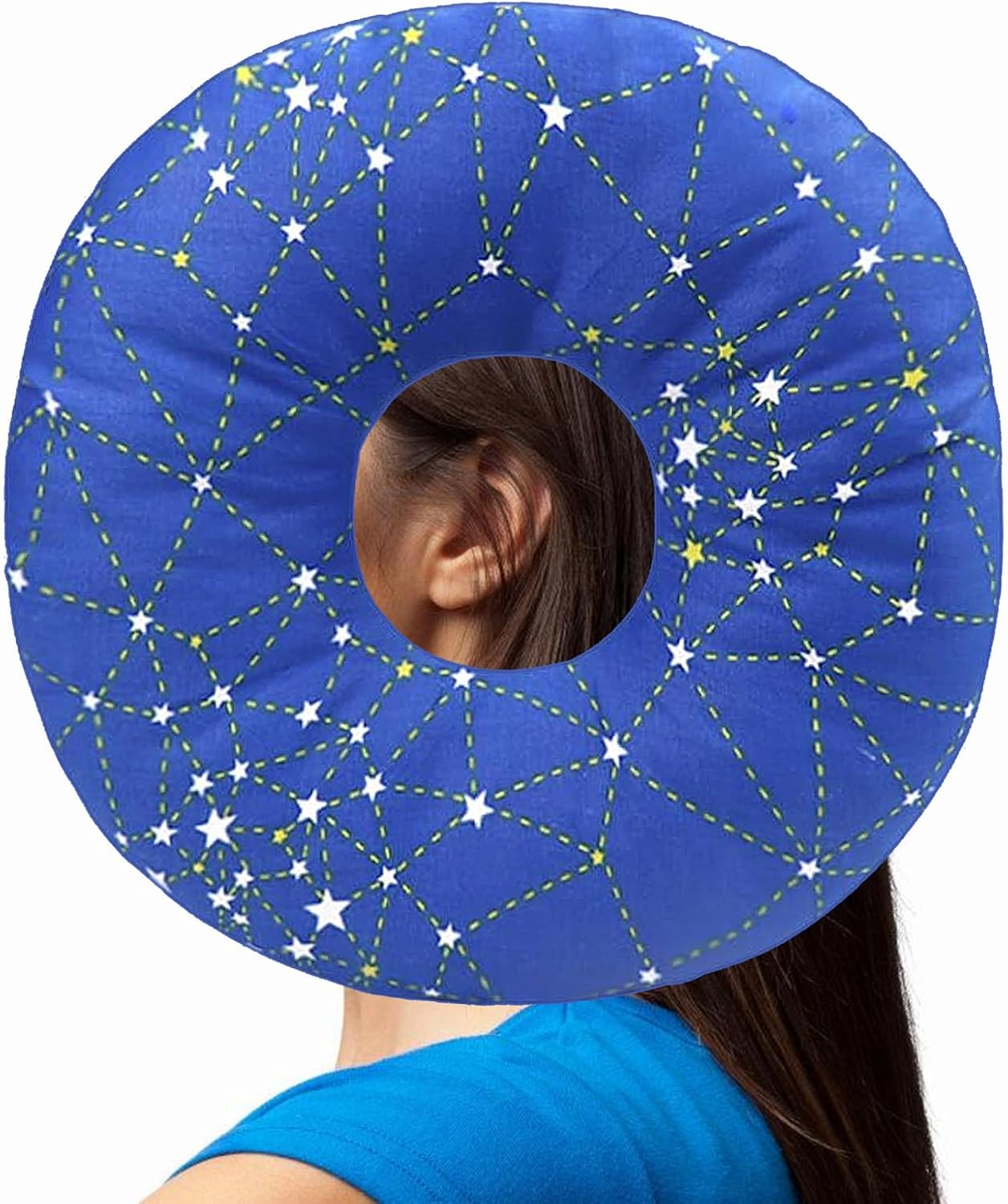 23*23*5CM (Blau) Coussin De Piercing Avec Trou, Coussin Piercing Avec ...