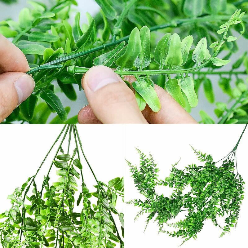 Lierre Artificielle Plantes Plante Tombante Fougère Artificielle Guirlande de Lierre Feuille Artificiel de Lierre pour Décoration Balcon Mur de Mariag - 3