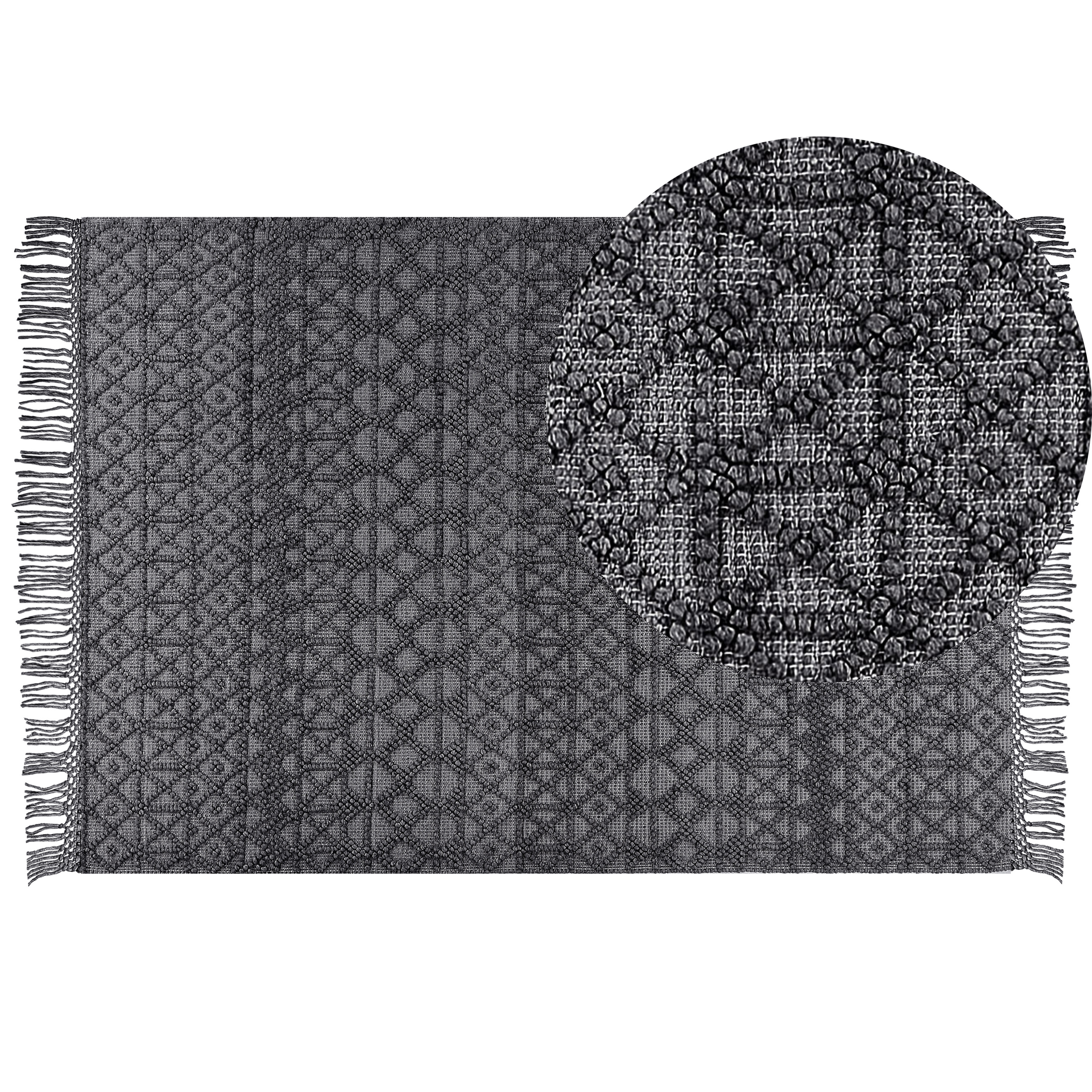 Covor ALUCRA Negru 160 x 230 cm Lână