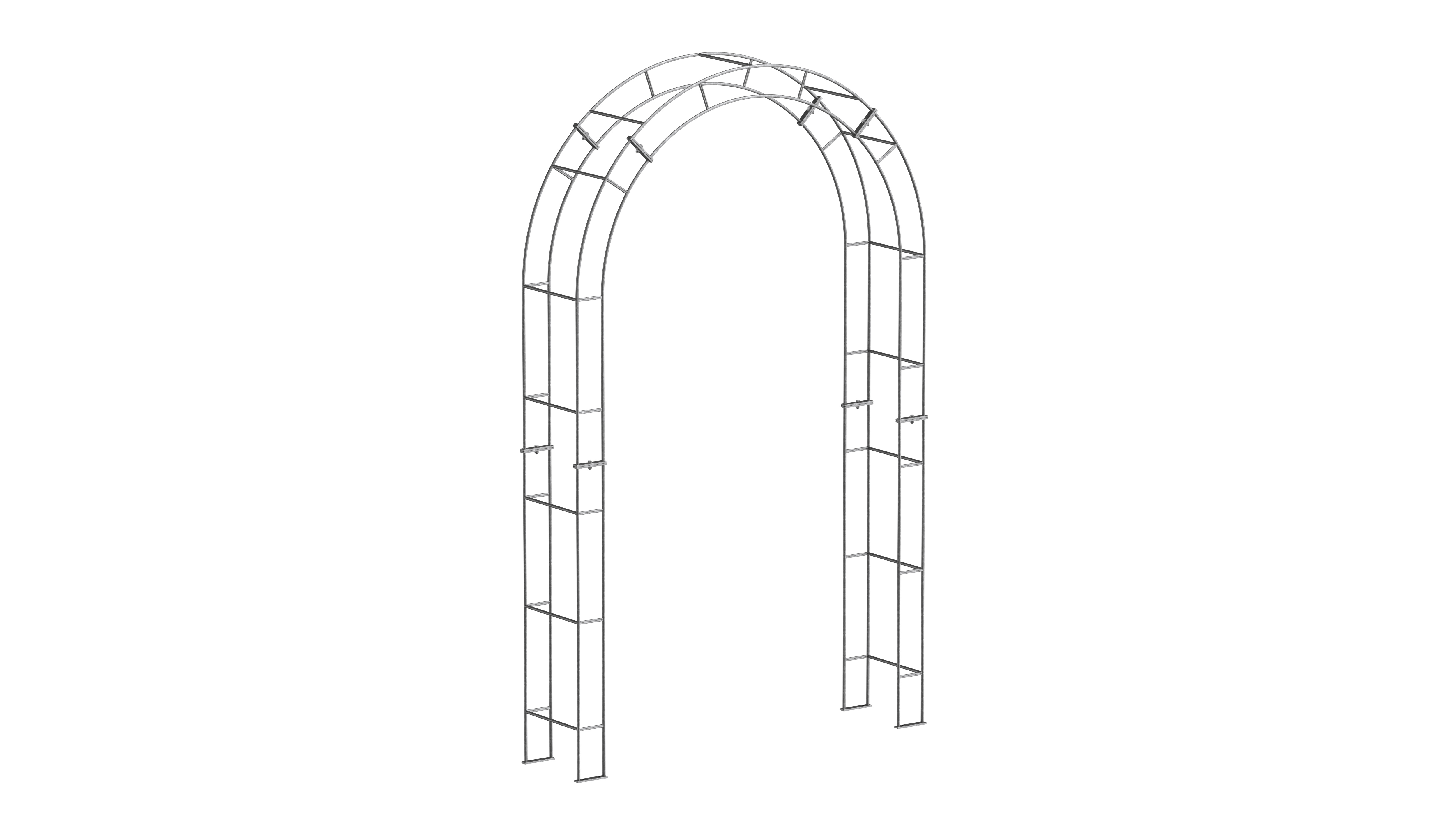 ELEO Arche de jardin en métal Cremona, galvanisée à chaud, Arc à rosier