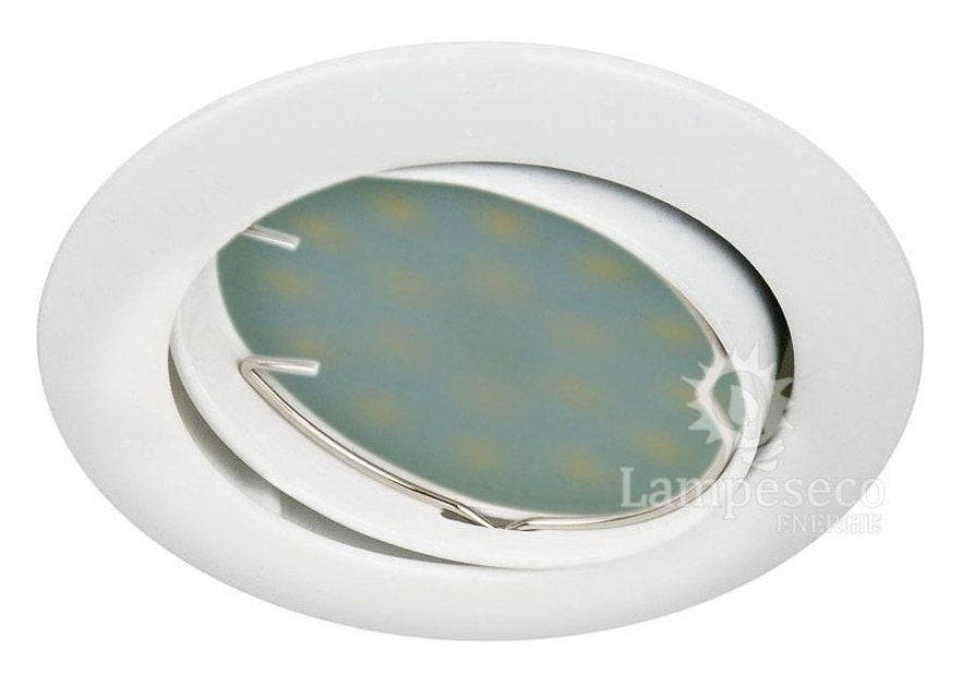 Lot de 4 Spot led encastrable complete orientable blanc avec ampoule gu10 230v eq. 50w, lumiere blanc neutre - 4