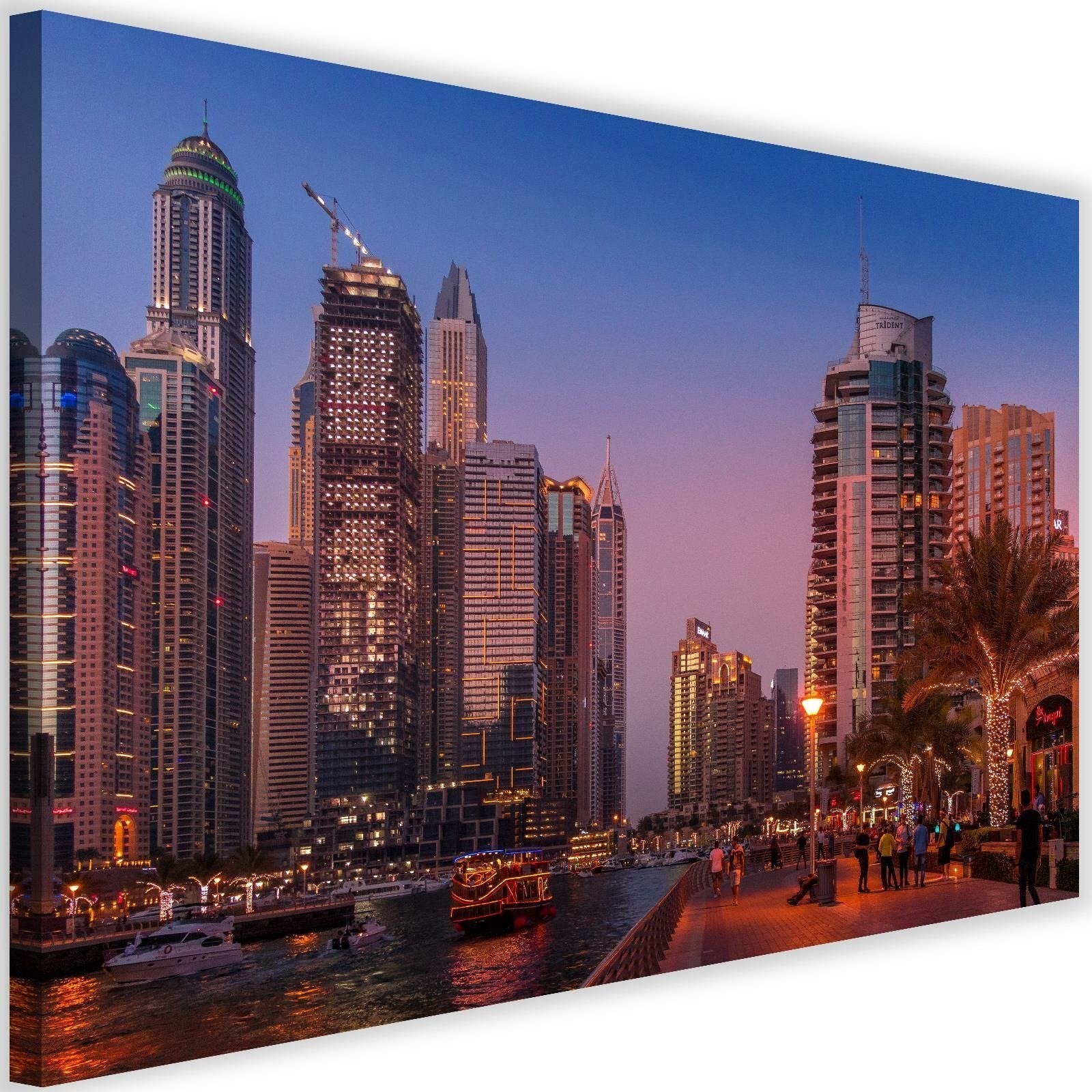 Obraz na płótnie, Dubaj miasto noc architektura 120x80