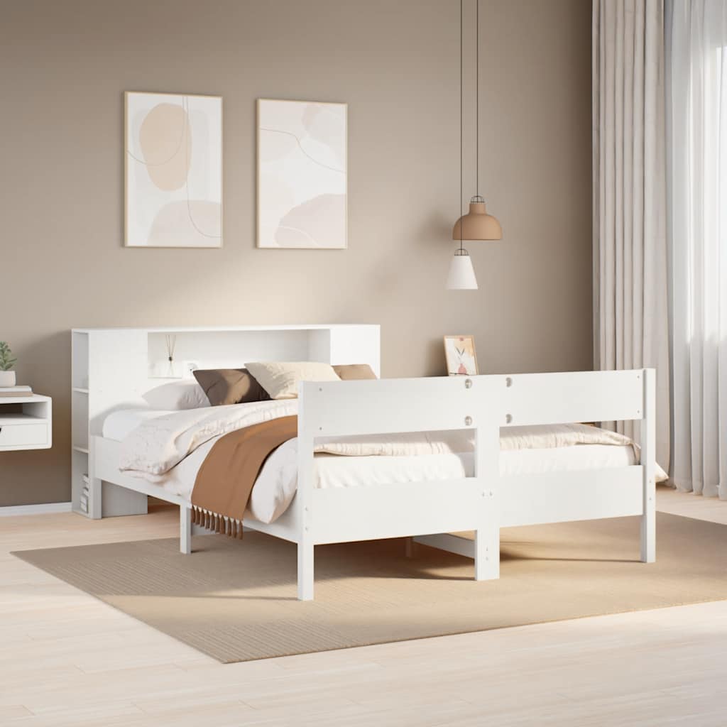 Łóżko drewniane rama łóżka sofa biała do sypialni pokoju 140x200 cm