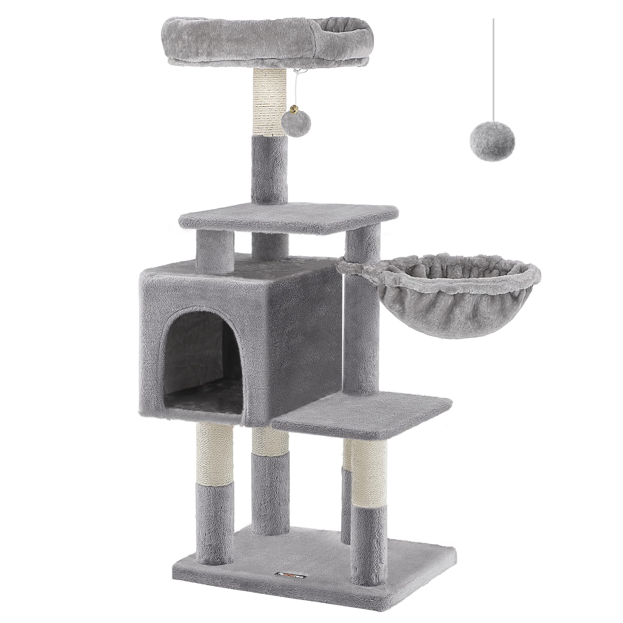 Arbre à chat à plusieurs niveaux, tour à chat 110 cm, condo pour chat ...