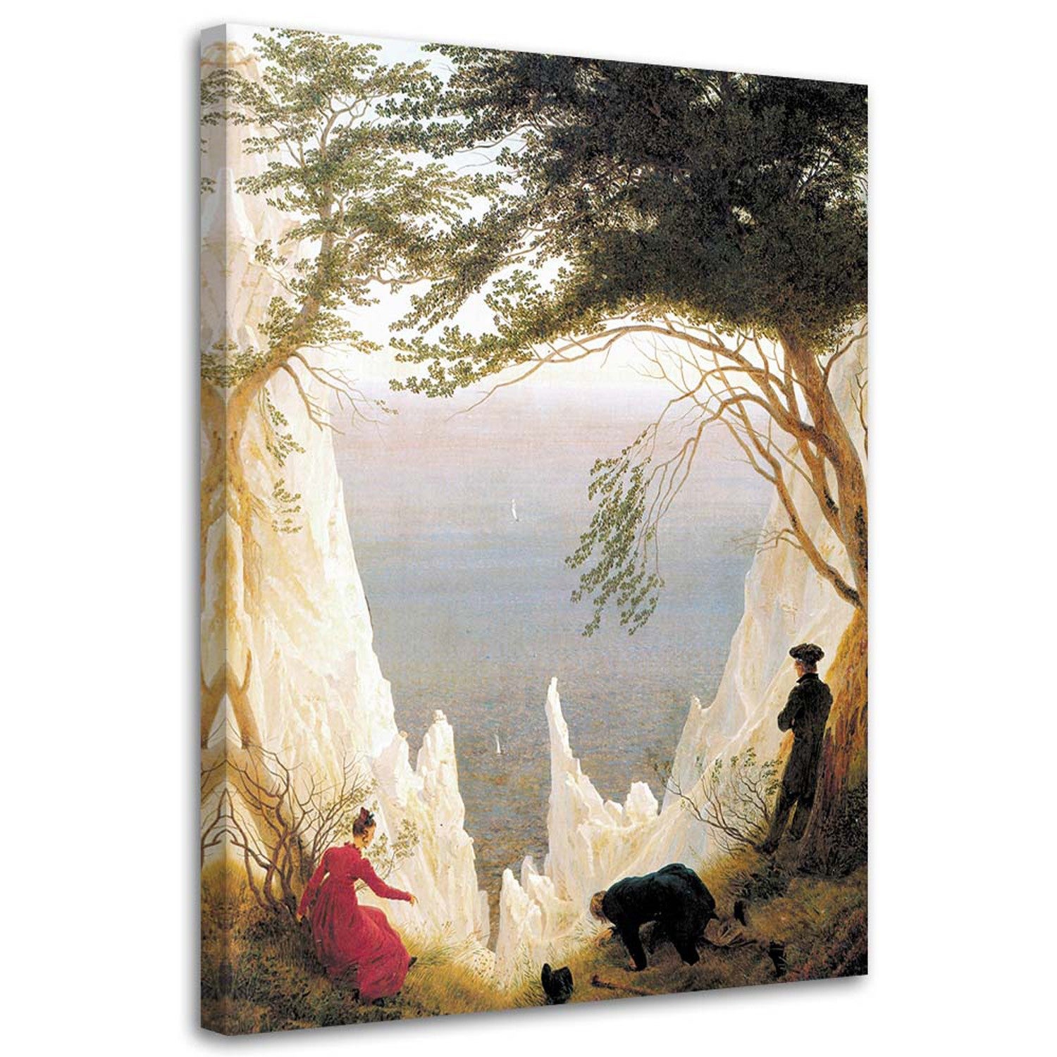Obraz na płótnie, Skały kredowe na Rugii - C. D. Friedrich reprodukcja 80x120