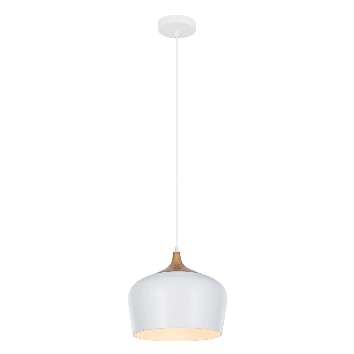 Lampa sufitowa wisząca Britta biała 1xE27x60W nowoczesna wym: 100 x 30 x 30 cm aluminium Italux