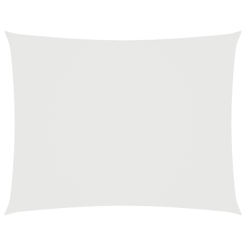 Żagiel przeciwsłoneczny prostokątny z białej tkaniny Oxford, 3 x 5 m