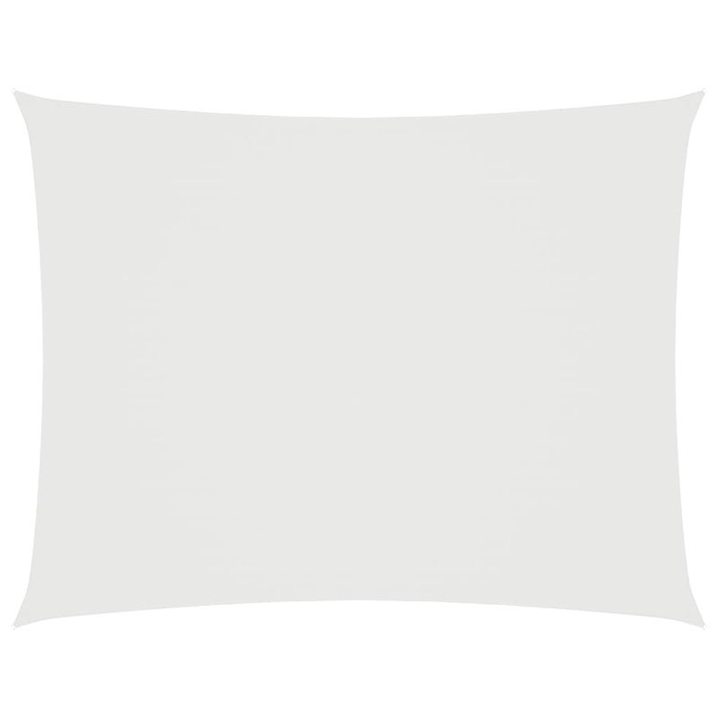 Żagiel przeciwsłoneczny prostokątny z białej tkaniny Oxford, 3 x 5 m