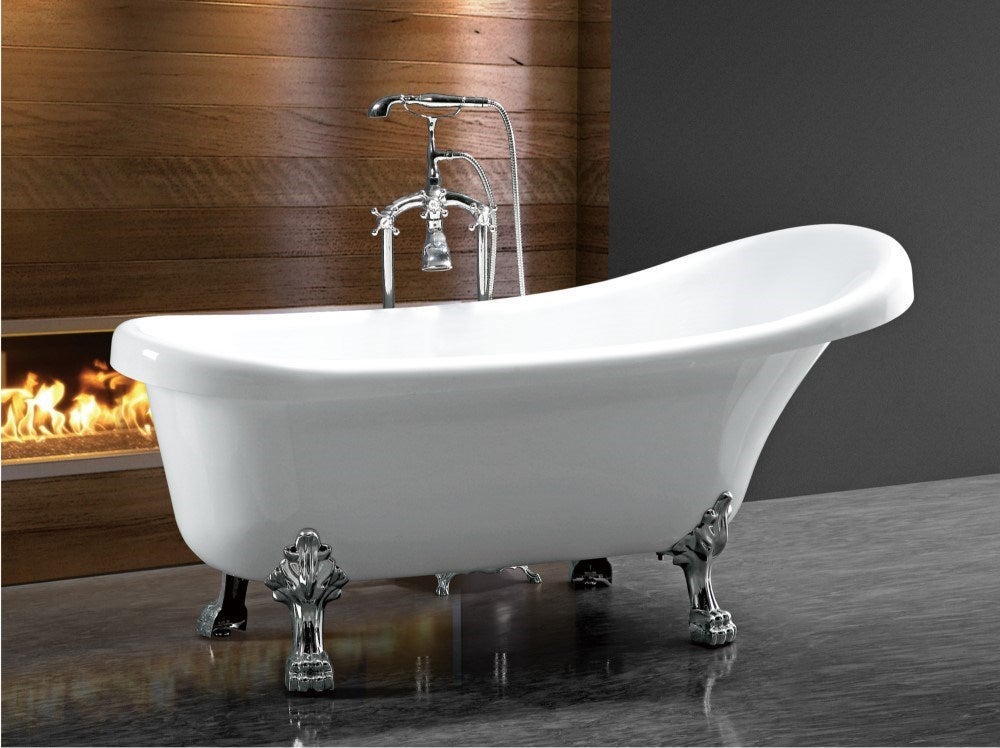 Baignoire îlot Rétro MARGOT 170x75 cm - Blanc brillant - 4