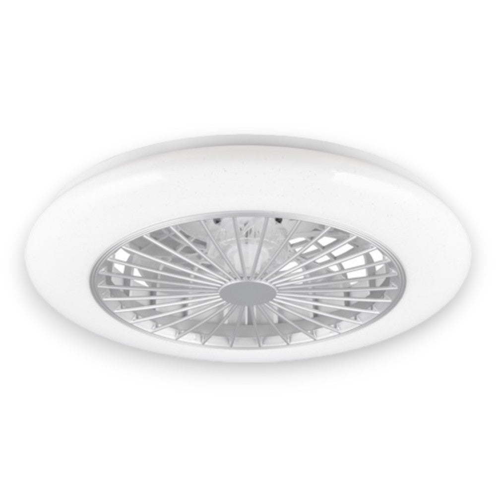 Ventilatore A Soffitto Con Luce LED Dimmerabile E Telecomando - 55 Cm Grigio - 6 Velocità