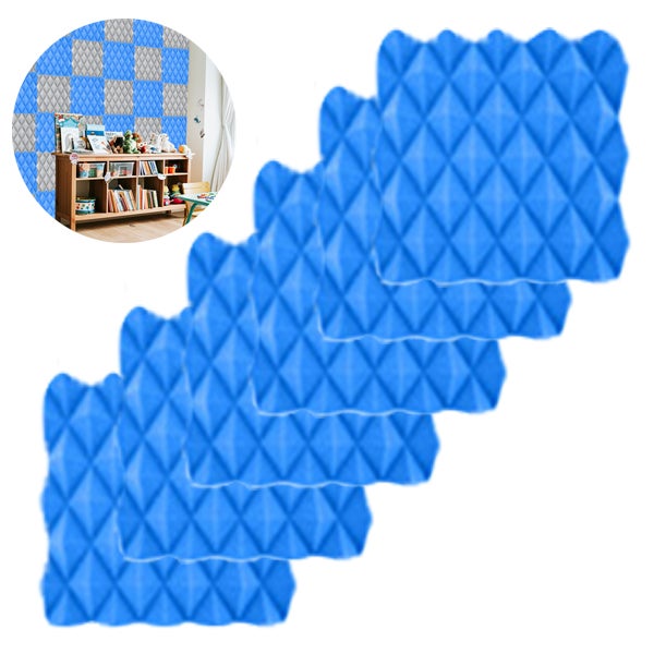 12 pianek akustycznych 30x30 cm - izolacja akustyczna ścian/sufitu - studio, biuro - piramida, ognioodporne, bez kleju