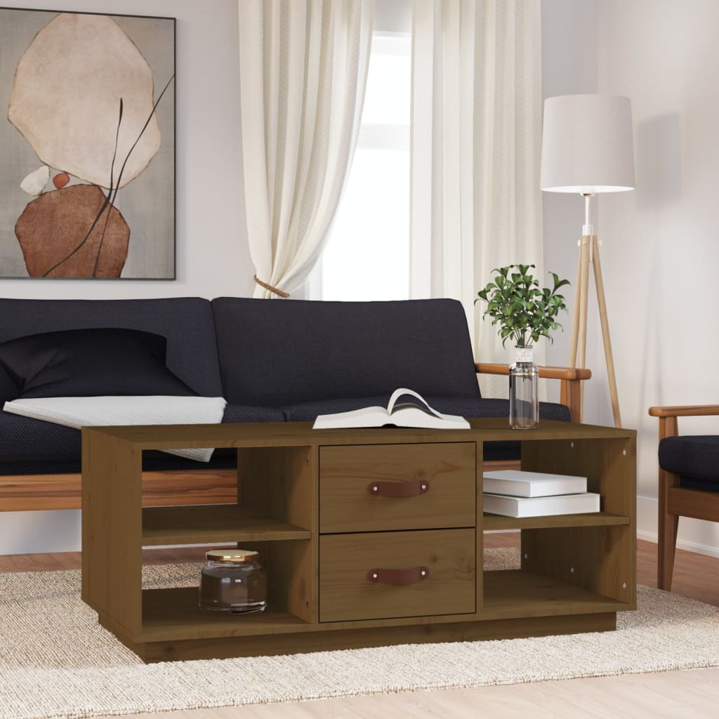 vidaXL Table basse 50x50x45 cm pin massif Tables basses