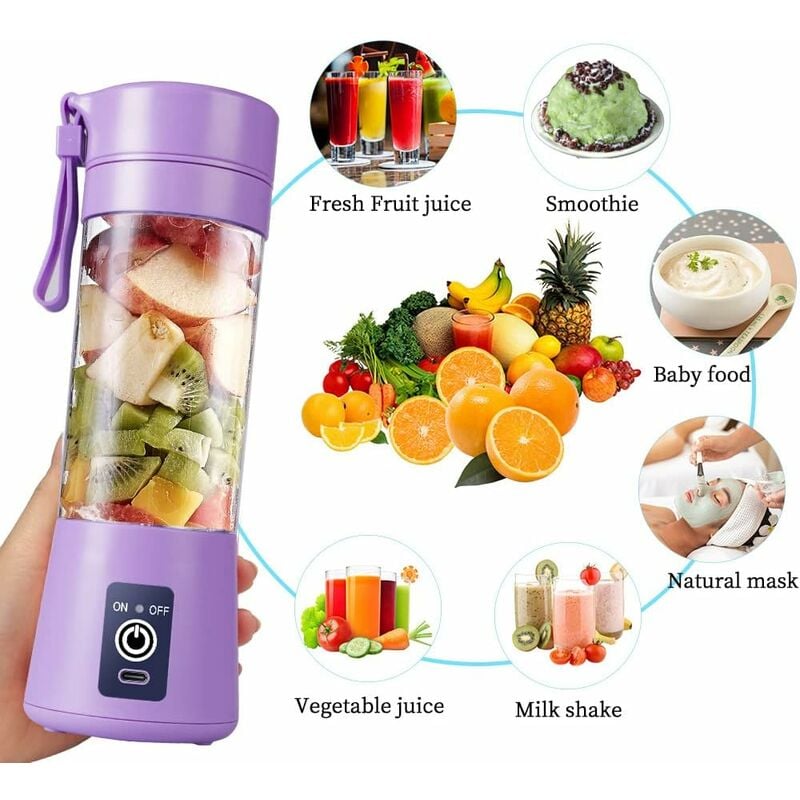 Blender Portable,Mini Blender Smoothie pour shakes et smoothies,Mini Blender Portable,Mini Blender Smoothie pour shakes et smoothies,Mini