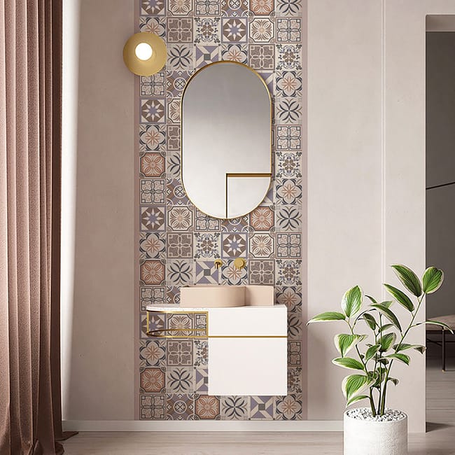 Relaxdays Set Da 10 Piastrelle Autoadesive, Per Bagno E Cucina